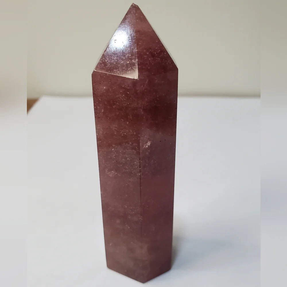 Strawberry Quartz Crystal Tower - Picture 5 of 9